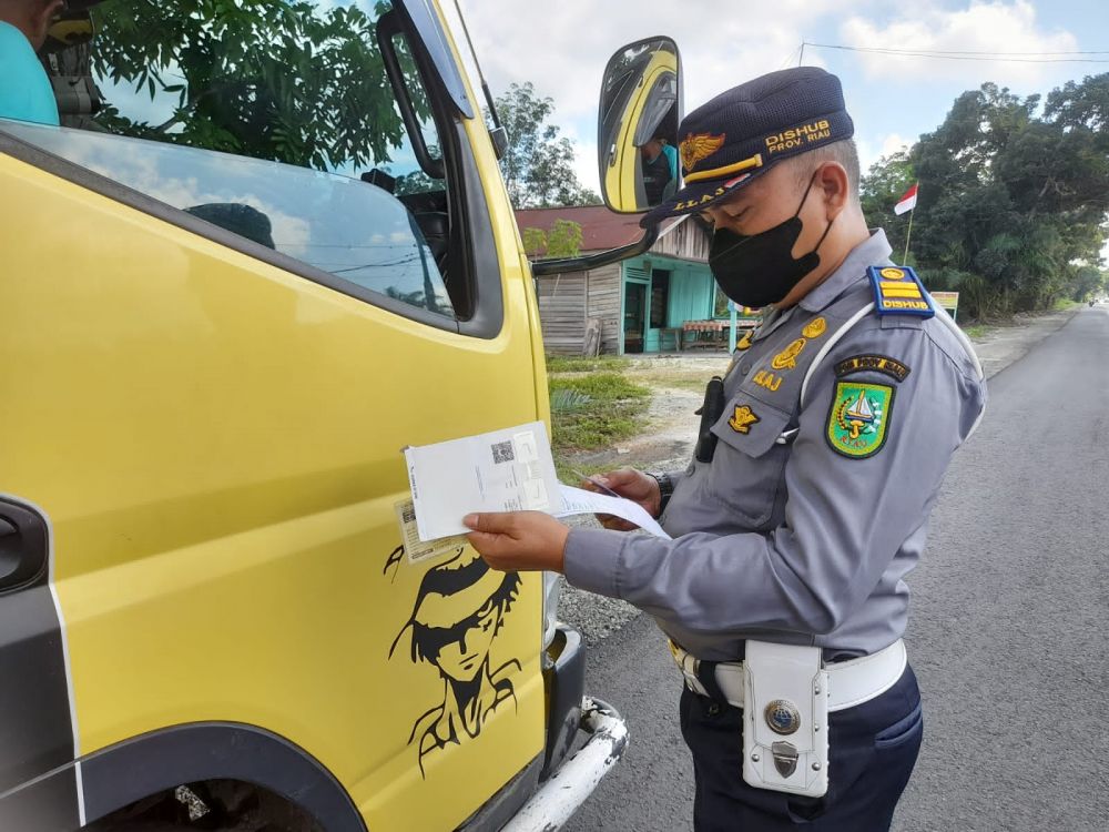 Tim Gabungan Dishub Riau Razia ODOL di Kampar, 82 Kendaraan Terjaring