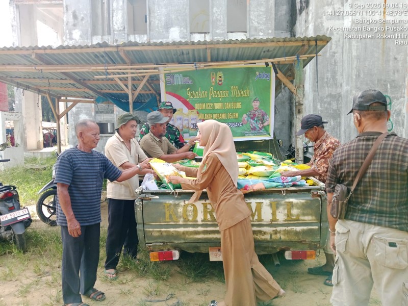 Koramil 05 / RM Kembali Gelar Bazar Murah Beras SPHP di Koramil dan Pekan Selasa Bangko Sempurna