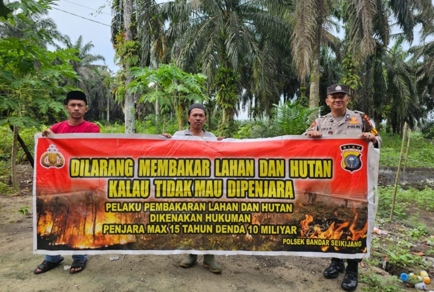 Waspada Karhutla! Kapolsek Bandar Sei Kijang Kembali Himbau Masyarakat Tidak Membakar Lahan