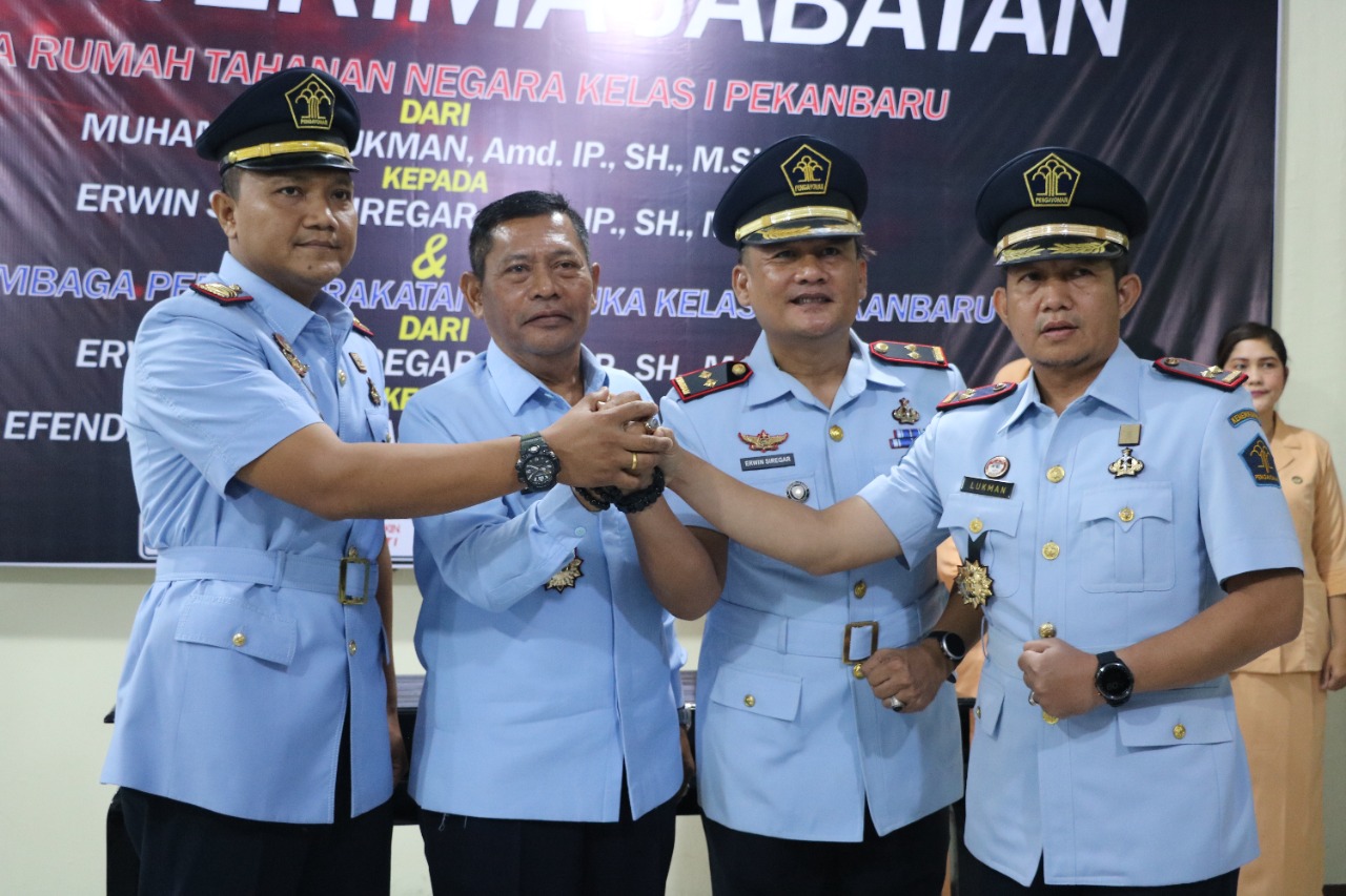 Pucuk Pimpinan Rutan Pekanbaru Dan Lapas Terbuka Rumbai Resmi Berganti