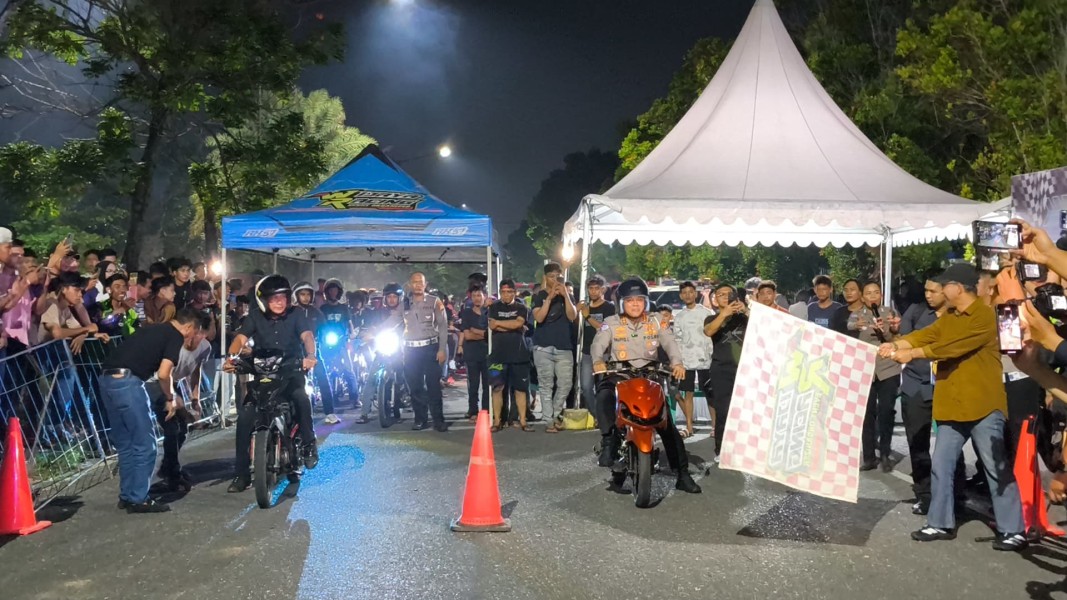Garcep. Polda Riau Resmikan Lintasan Drag Bike 200 Meter, Solusi Akhiri Balap Liar