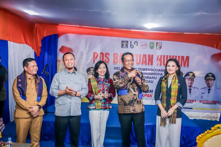 Menteri Hukum RI Kunjungan Kerja Ke Kelurahan Tobek Godang Kota Pekanbaru