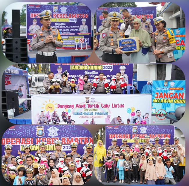 Dirlantas Polda Riau Kombes Pol Dwi Nur Setiawan, SIK MH Memberikan Himbauan Pentingnya Keselamatan Berlalu Lintas Di Jalan Raya