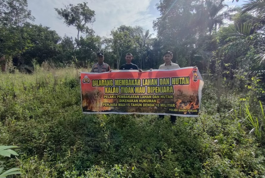 Waspada Karhutla! Kapolsek Bandar Sei Kijang Imbau Masyarakat Tidak Membakar Hutan dan Lahan