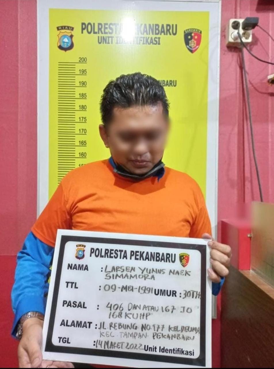 Larshen Yunus Terancam Dua Pasal Sekaligus Oleh Penyidik Polresta Pekanbaru