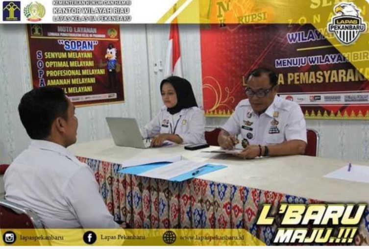Asesment Ketua Tim Pokja Zona Integritas WBBM Lapas Kelas II.A Pekanbaru
