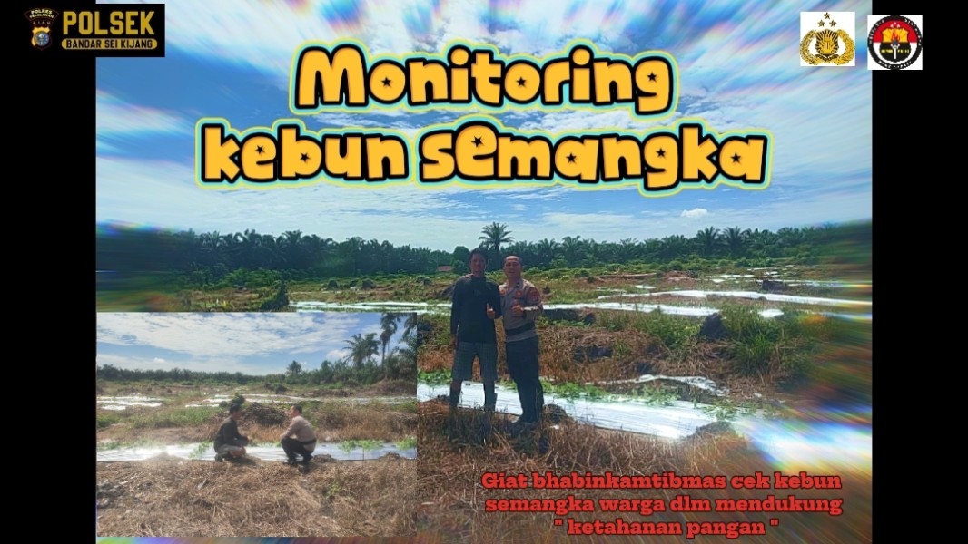Polsek Bandar Sei Kijang Sambangi Petani Kebun Semangka, Dukung Program Ketahanan Pangan