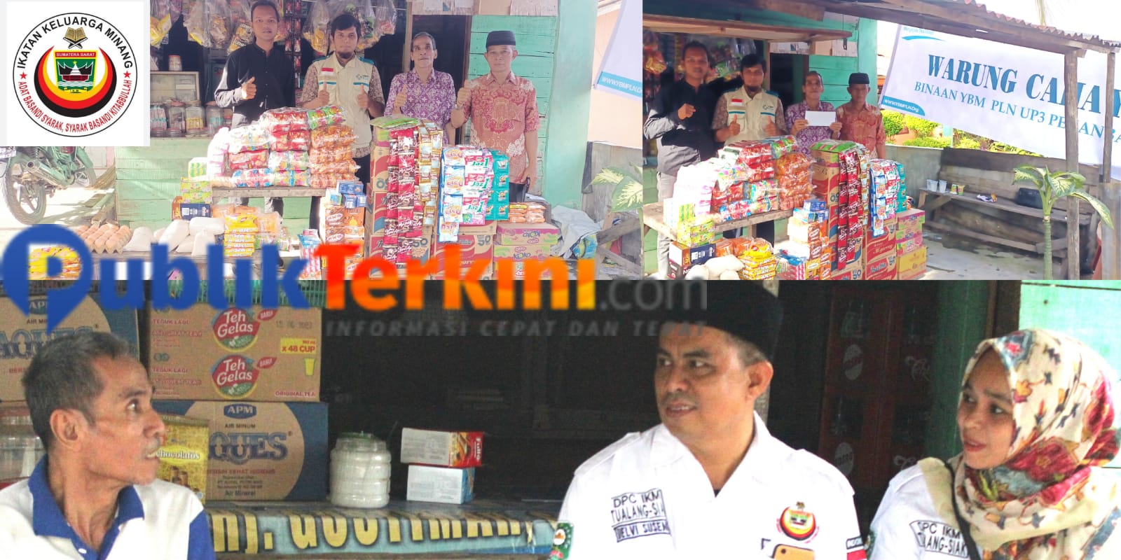 YBM PLN UP3 Pekanbaru memberikan bantuan penambahan modal usaha kedai harian untuk Warga IKM Tualang
