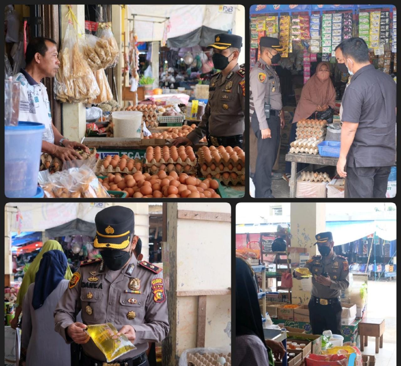 Kompol Dany Langsung Cek Ketersediaan Minyak Goreng di Pasar Limapuluh