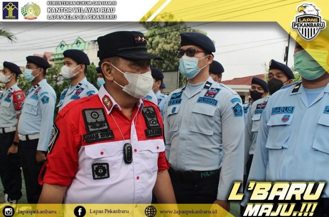Jangan Bersikap Sendiri - Sendiri Ucap Kakanwil Dalam Apel Kesiap Siagaan di Lapas KELAS IIA Pekanbaru