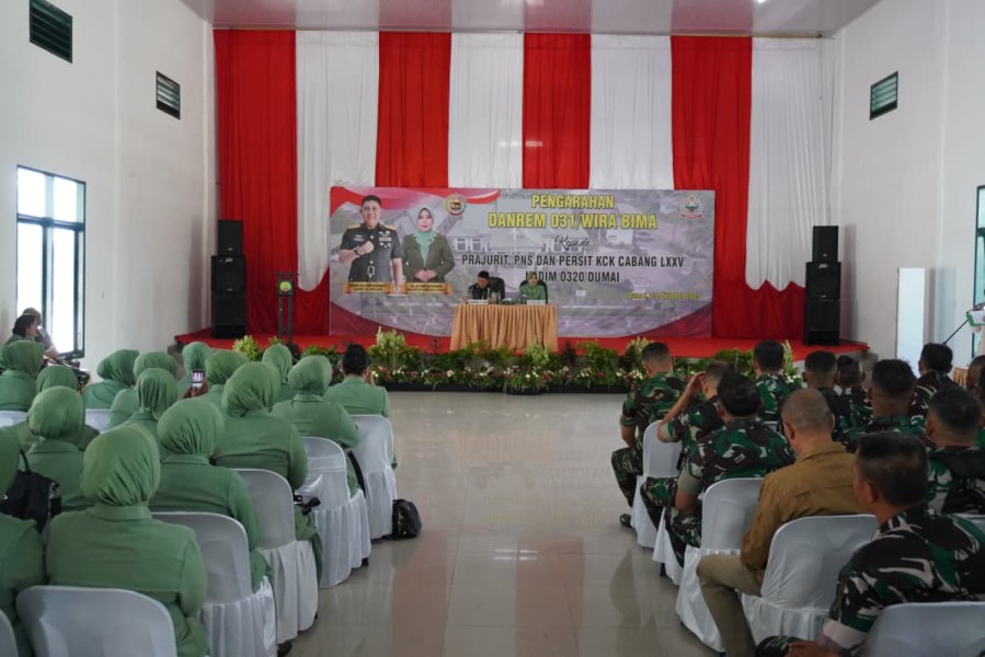 Danrem 031/Wira Bima Laksanakan Kunjungan Kerja ke Dumai, Tekankan Hindari Pelanggaran dan Jaga Keharmonisan Keluarga