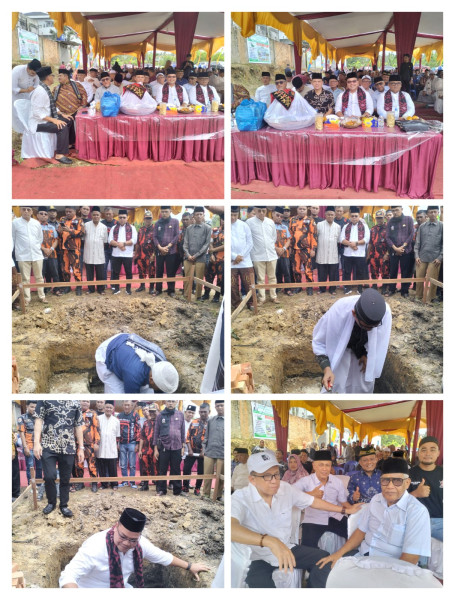 Peletakan Batu Pertama Pembangunan Pondok Pesantren PKDP di Hadiri Pejabat Pemko dan Tokoh -Tokoh PKDP