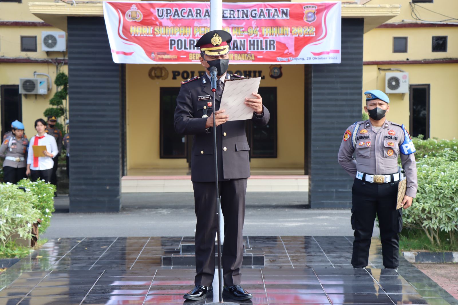 Polres Rohil Gelar Upacara Hari Sumpah Pemuda ke - 94