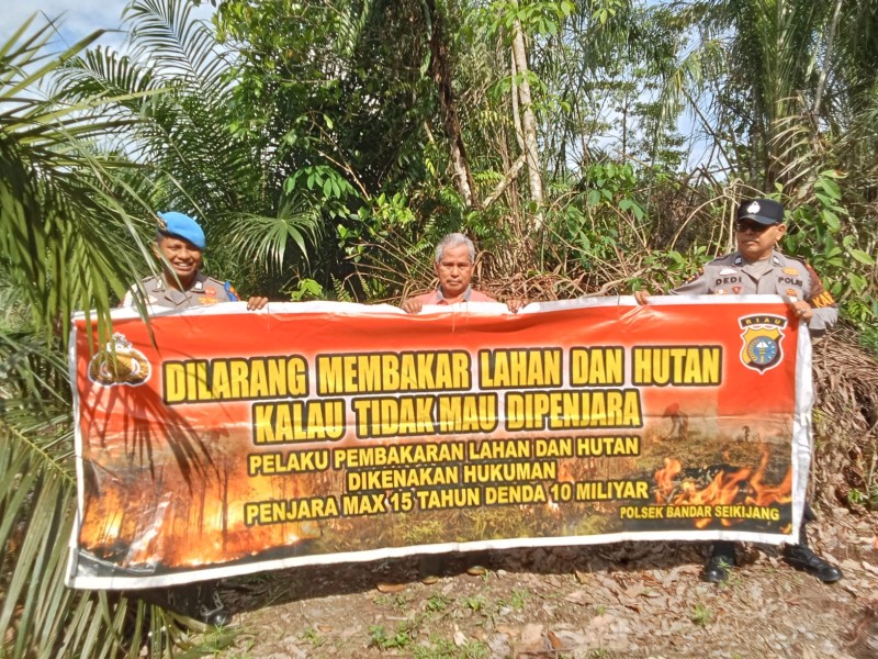 Waspada Karhutla! Kapolsek Bandar Sei Kijang Imbau Masyarakat Untuk Tidak Membakar Lahan