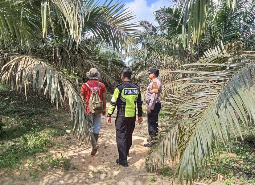 Patroli Harkamtibmas di Perkebunan, Polsek Bandar Sei Kijang Jaga Rasa Aman Masyarakat
