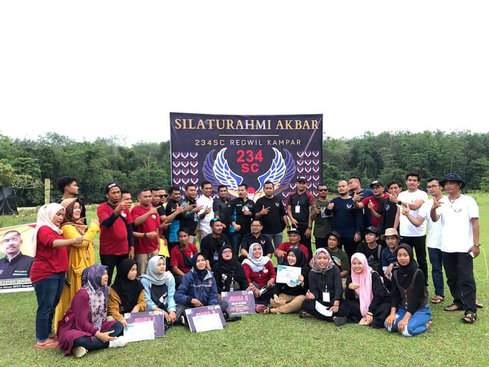 Silahturahmi Akbar 234 SC Regwil Kampar Pererat Solidaritas Ditengah Keindahan Alam Pulau Tongah Desa Gema