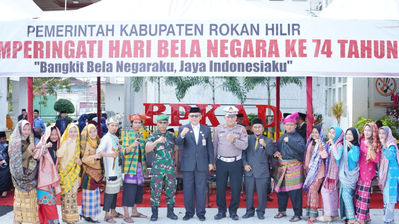 Pemkab Rohil Gelar Upacara Peringatan Hari Bela Negara Ke - 74 Tahun