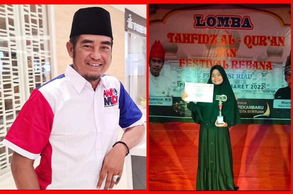 Wakil Ketua Umum DPP PW MOI T Rusli Ahmad, Bantu Biaya Pendidikan Juara Lomba Tahfidz Qur'an Selama 1 Tahun