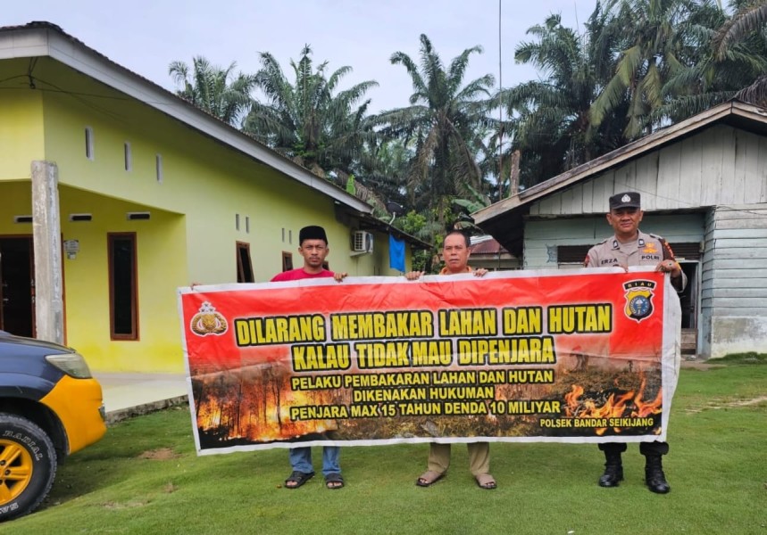 Polsek Bandar Sei Kijang Kembali Laksanakan Patroli Karhutla, Himbauan Telah Efektif Dalam Mencegah Membakar Hutan