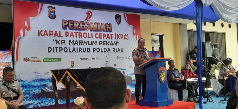 Polda Riau Resmikan Kekuatan Baru Kapal Patroli Cepat