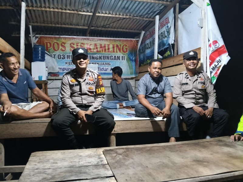 Polsek Bandar Sei Kijang Laksanakan Giat Sambang ke Pos Sat Kamling Desa Muda Setia